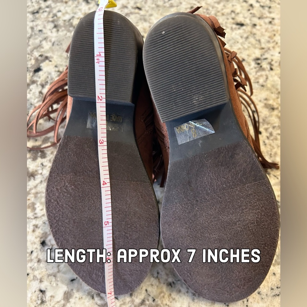 Suede Fringe Booties - Picture 7 of 7